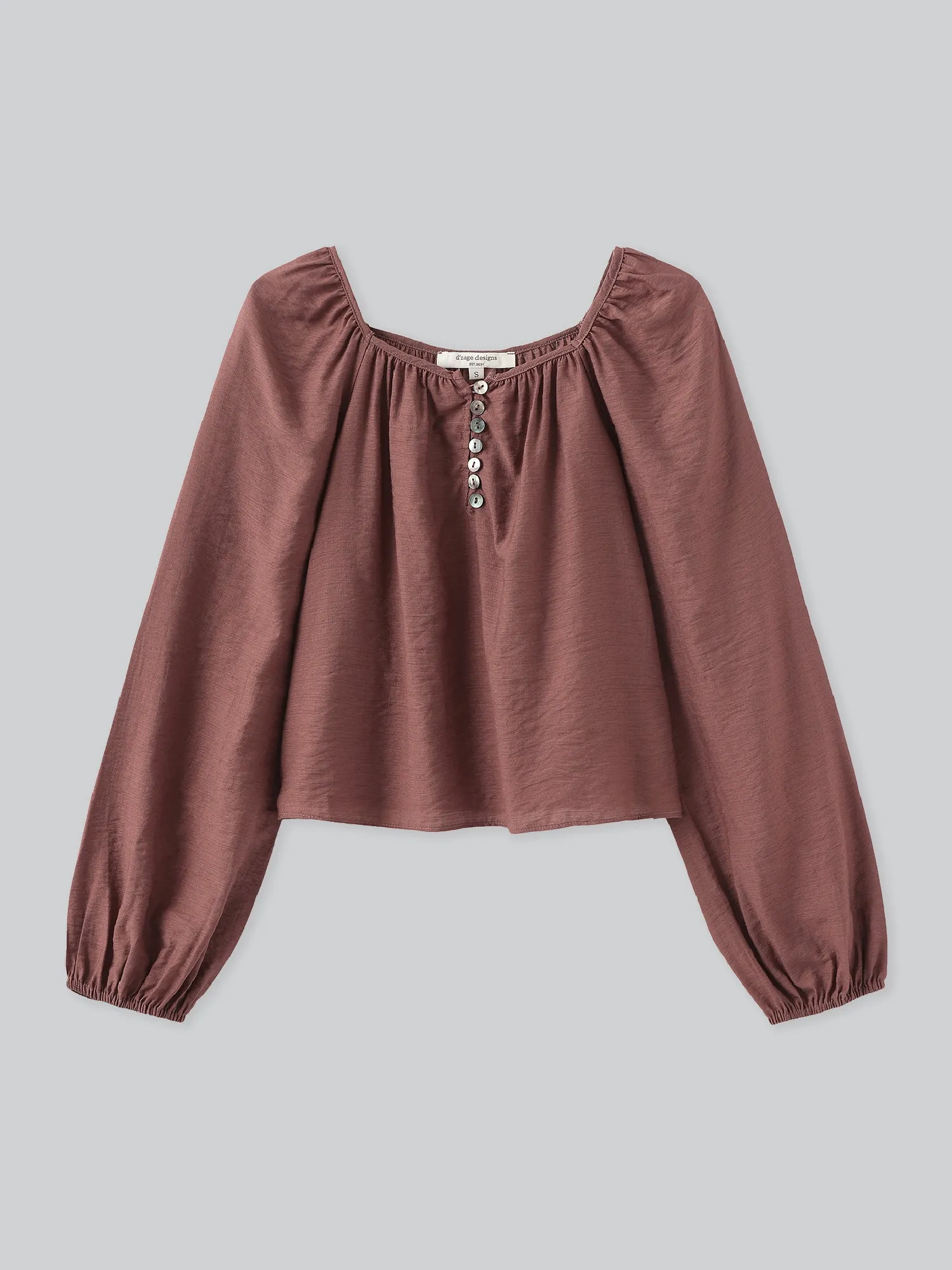 Violette Square Neck Buttoned Blouse